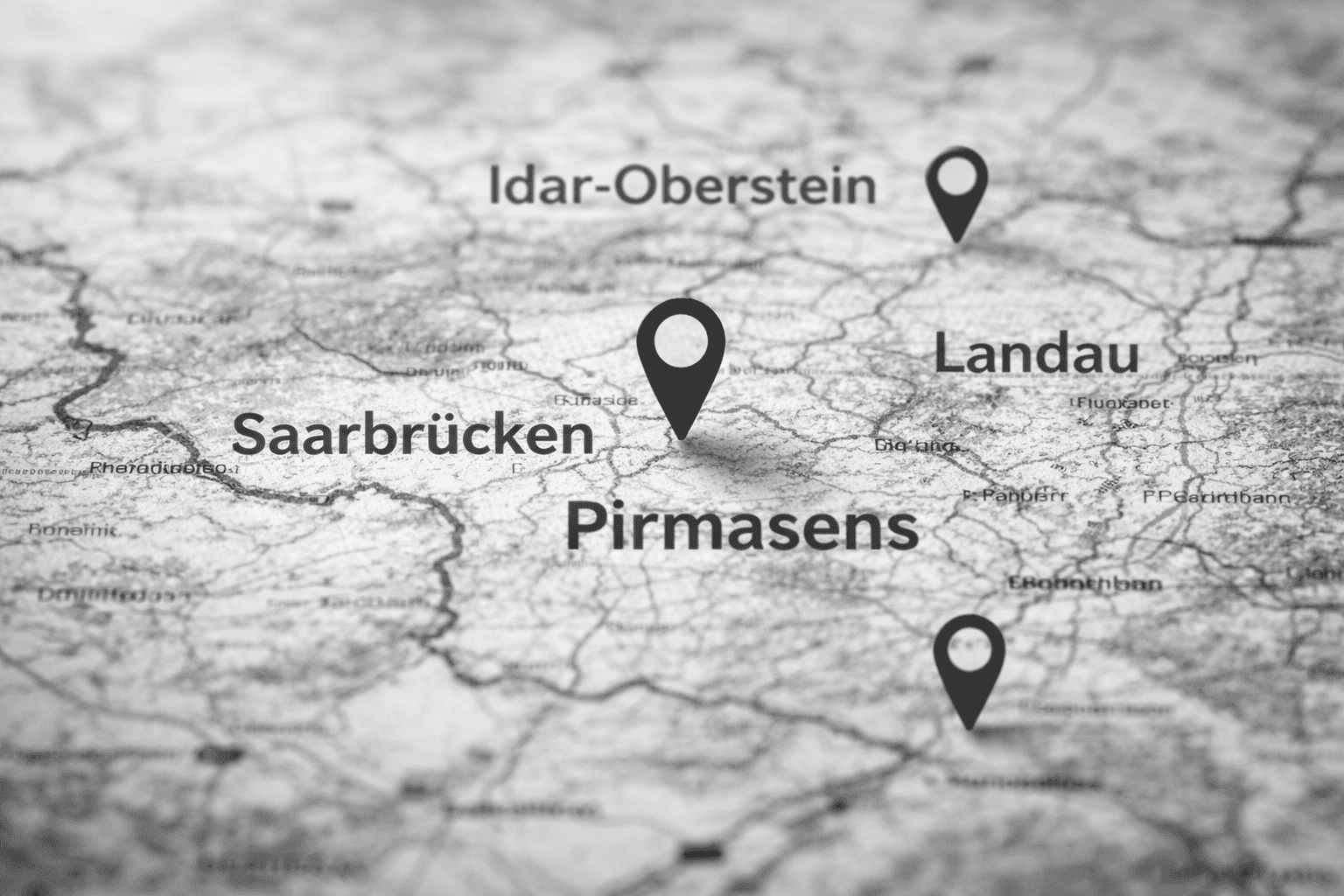 Einsatzgebiet Karte – Pirmasens, Saarbrücken, Idar-Oberstein, Landau
